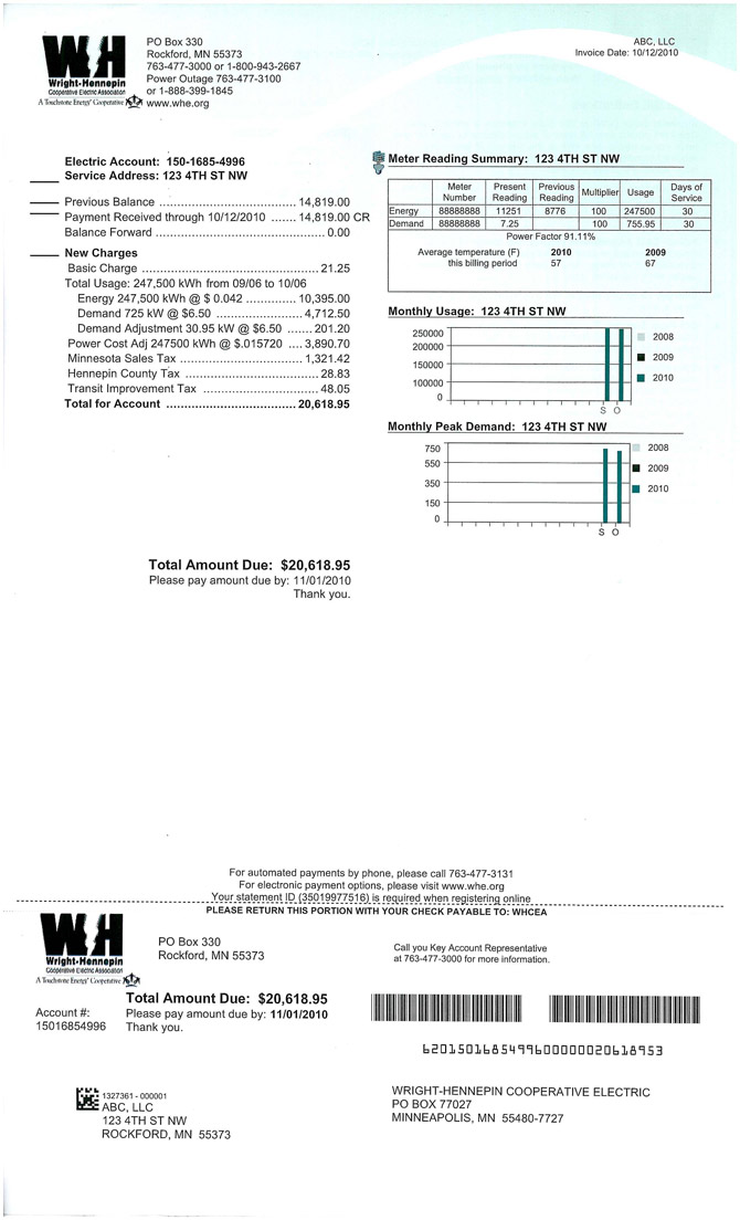 How to Read Your Bill WH Electric