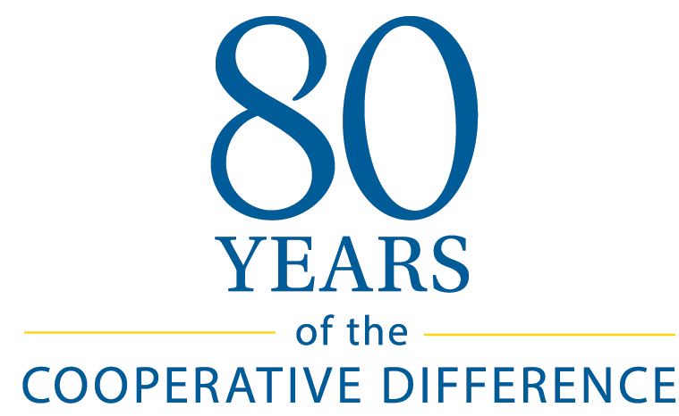 Logo for event that reads: "80 Years of the Cooperative Difference"