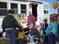 Wright-Hennepin provides a live demonstration for children