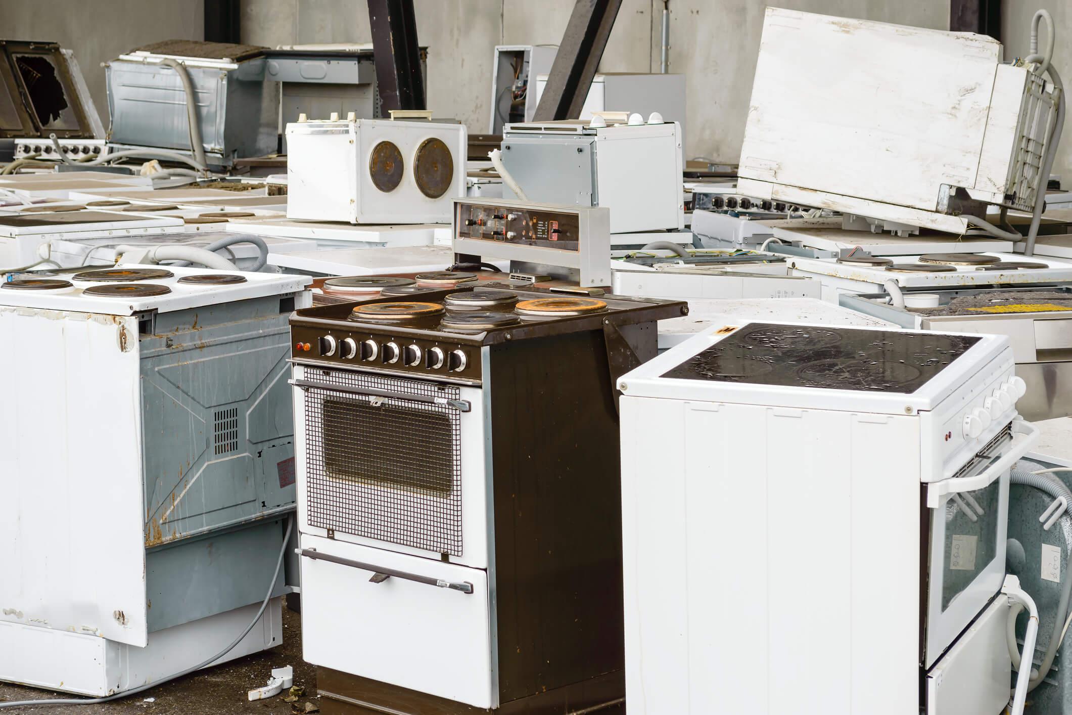 A collection of old stoves
