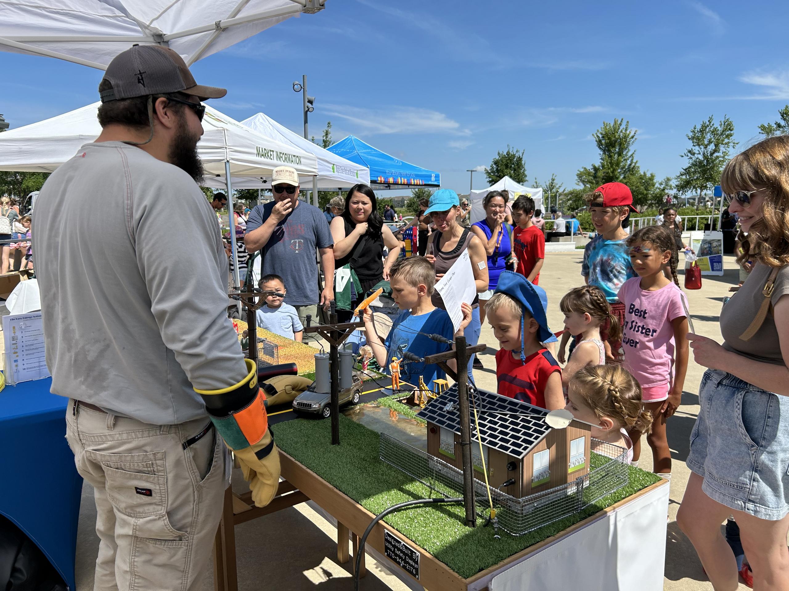 Wright-Hennepin provides a live electric safety demonstration for children
