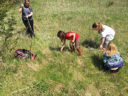 Students help clean up Lake Maria State Park