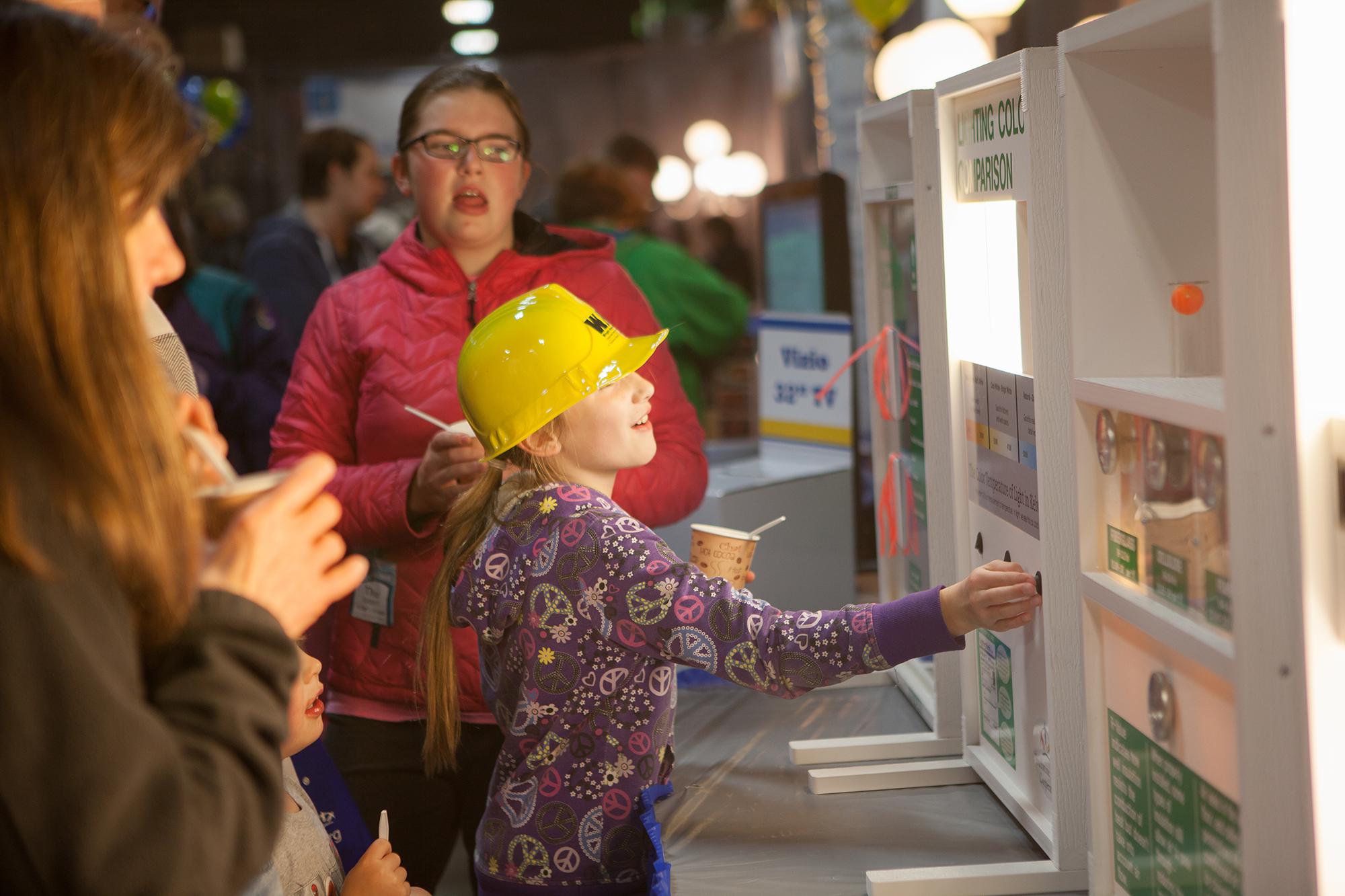 Girl at Wright-Hennepin Electric educational event