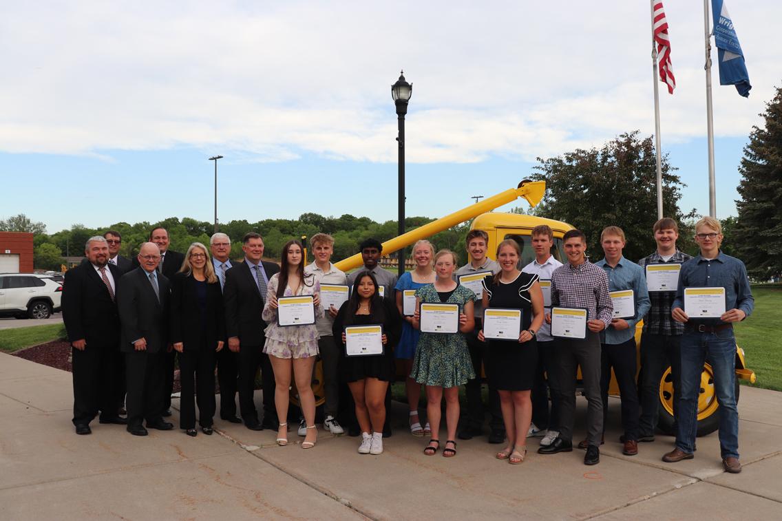 group scholarship photo outside