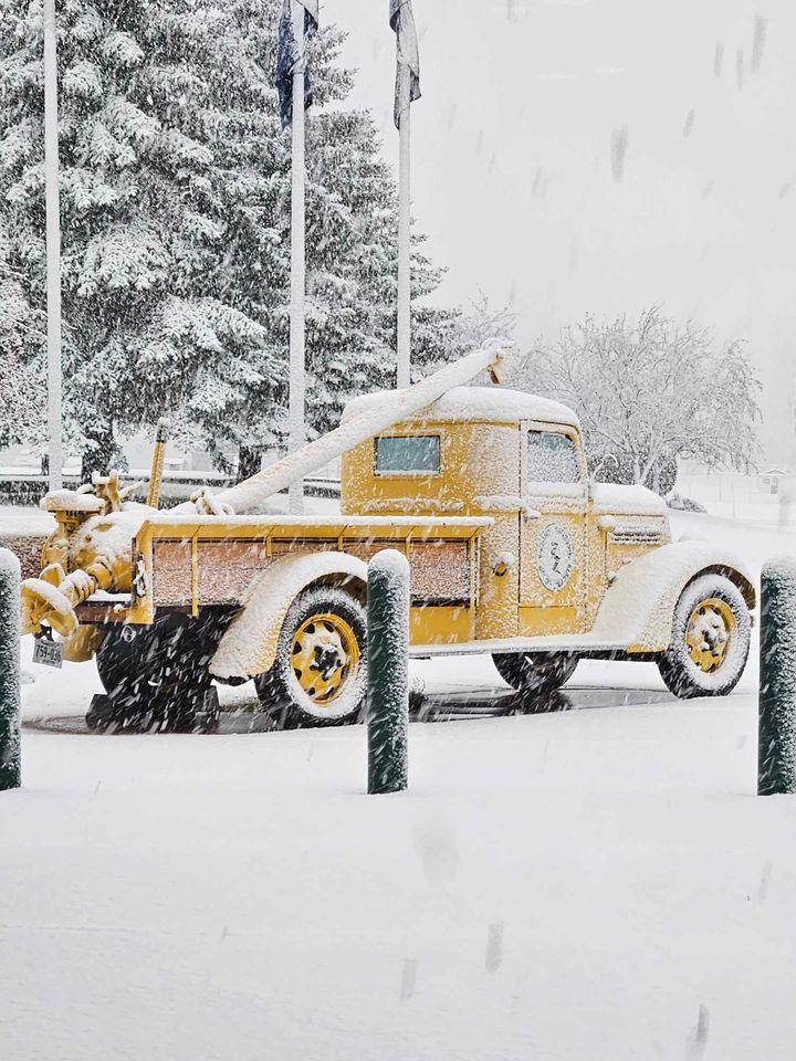 truck in snowy weather