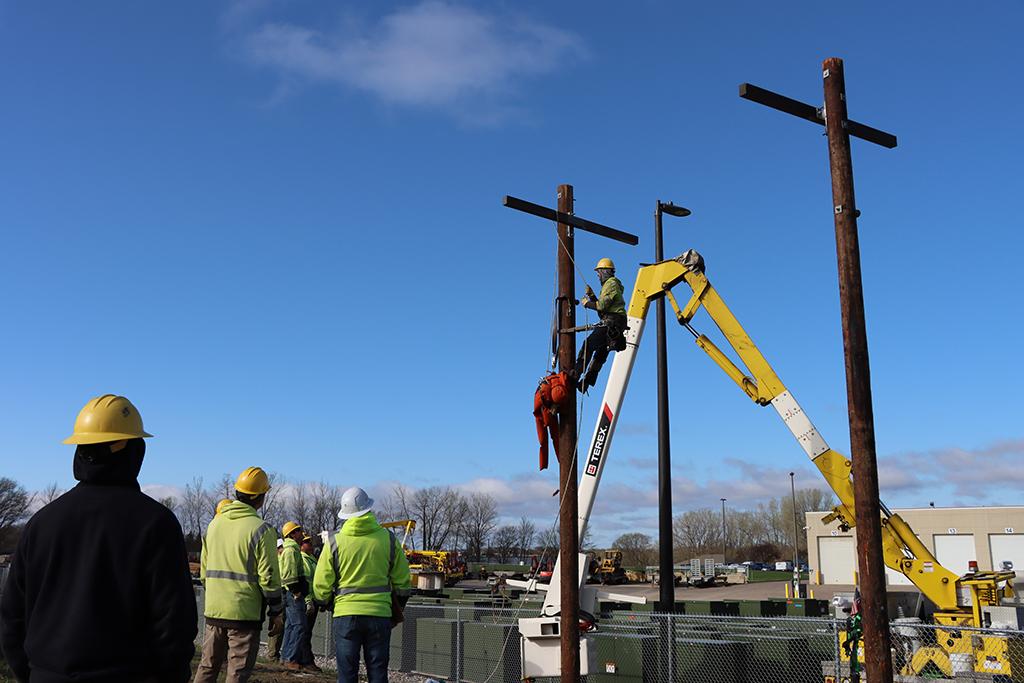 skills day 2025 lineman on pole