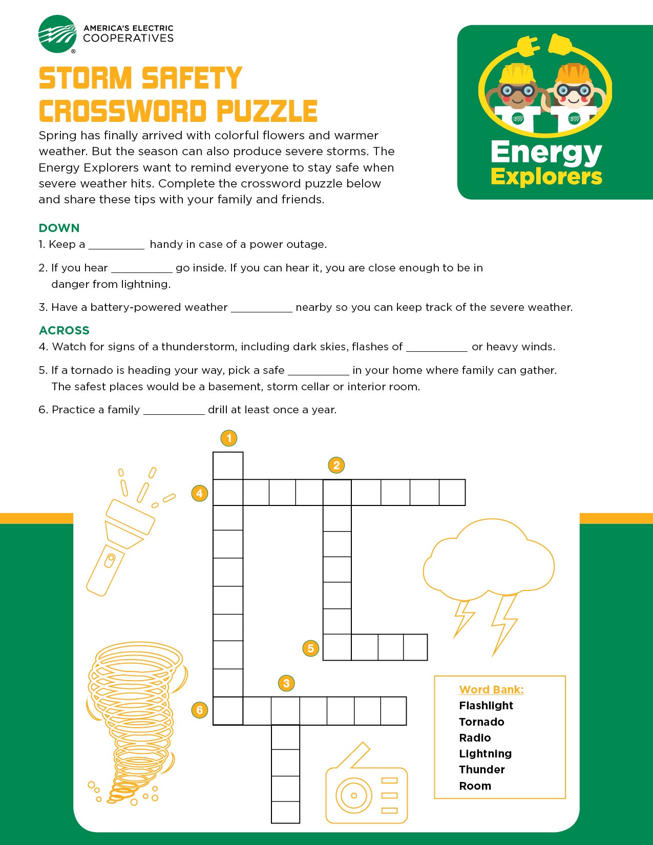 storm safety crossword