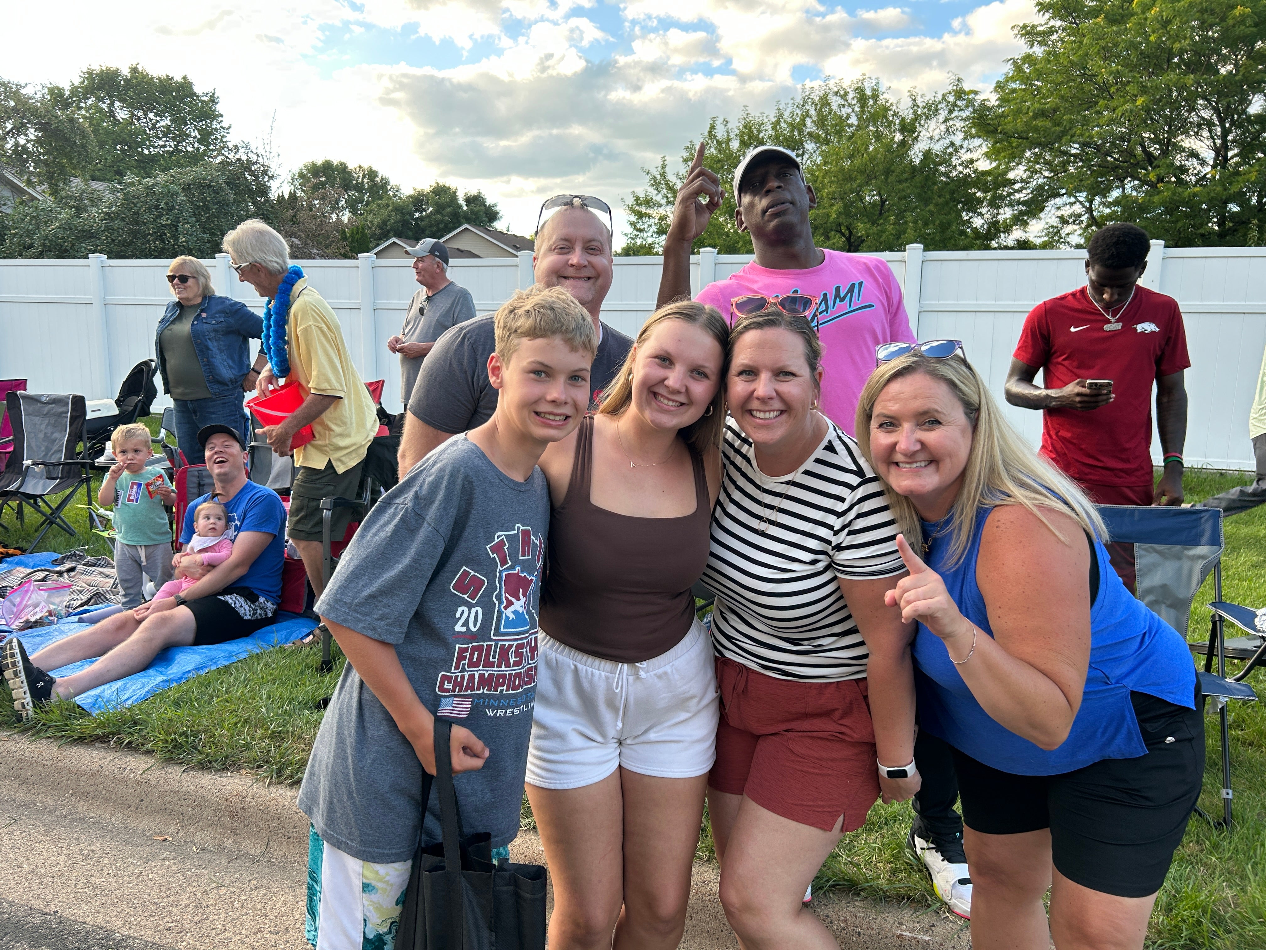 A group of kids smiling at the 2025 Maple Grove Days parade