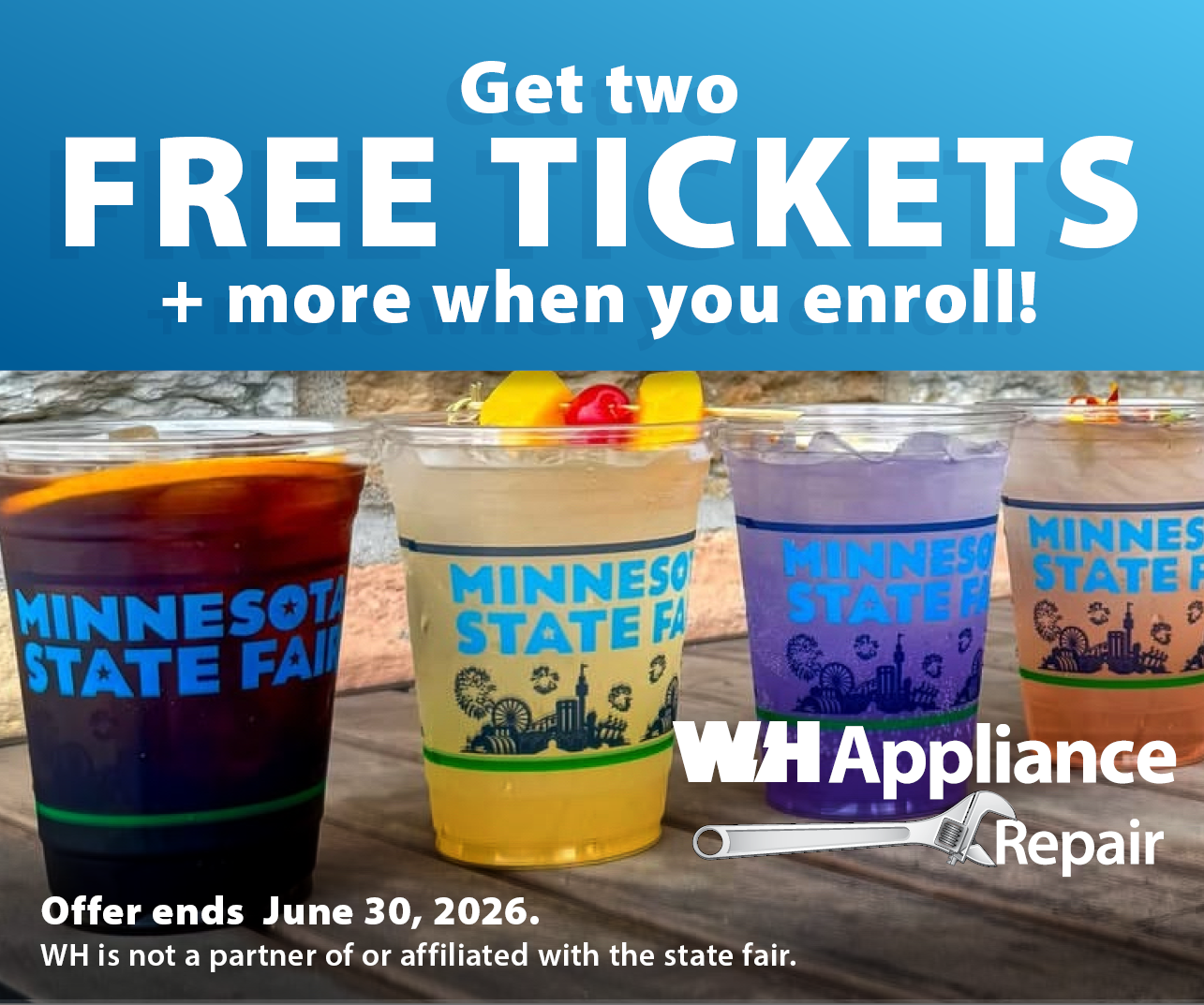 Two free tickets to MN State Fair for new WHAR customers